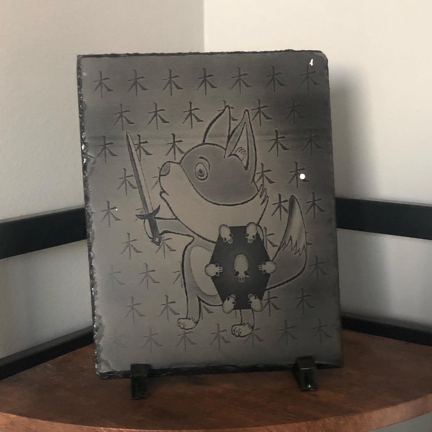 Custom Wolf Pup Engraving